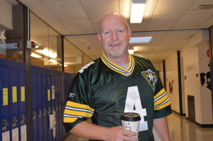 Mr. Green wearing green for kindness week 