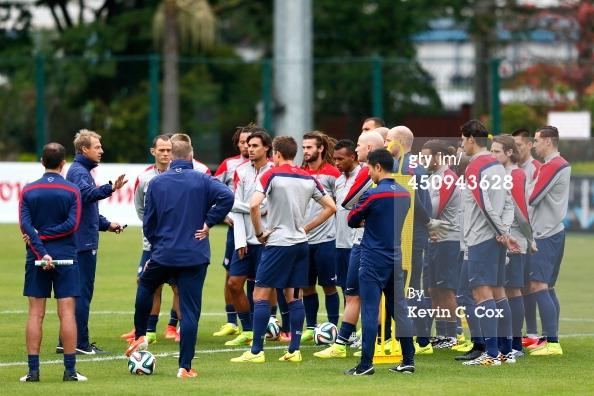 The U.S. Mens National Team practices for their upcoming matches. 