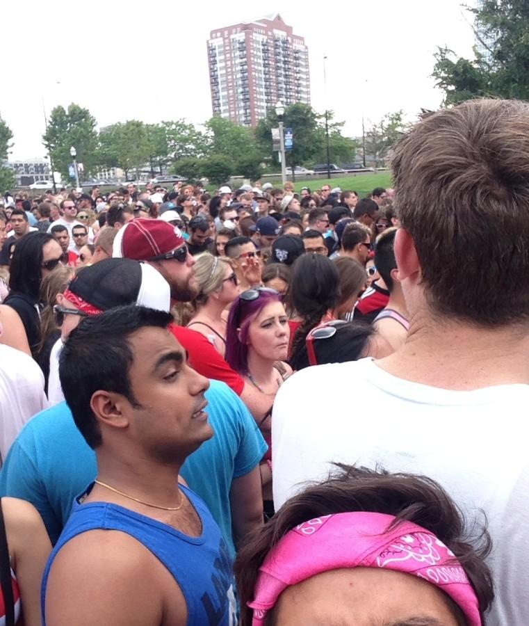 The line at Spring Awakening Music Festival on June 15 overflowed with people ready to enter Soldier Field.