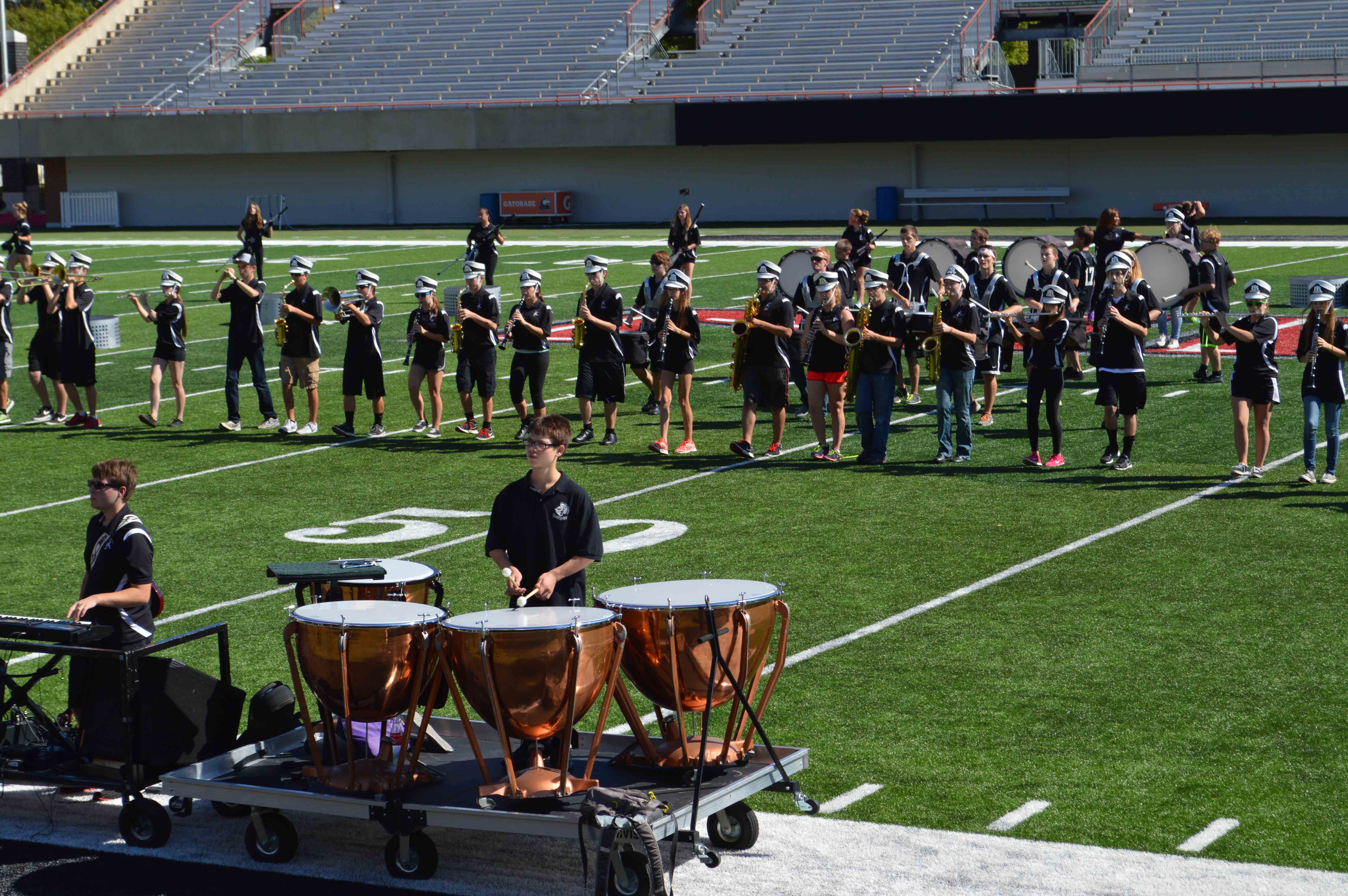 Knights Marching Band performs at NIU Kaneland Krier