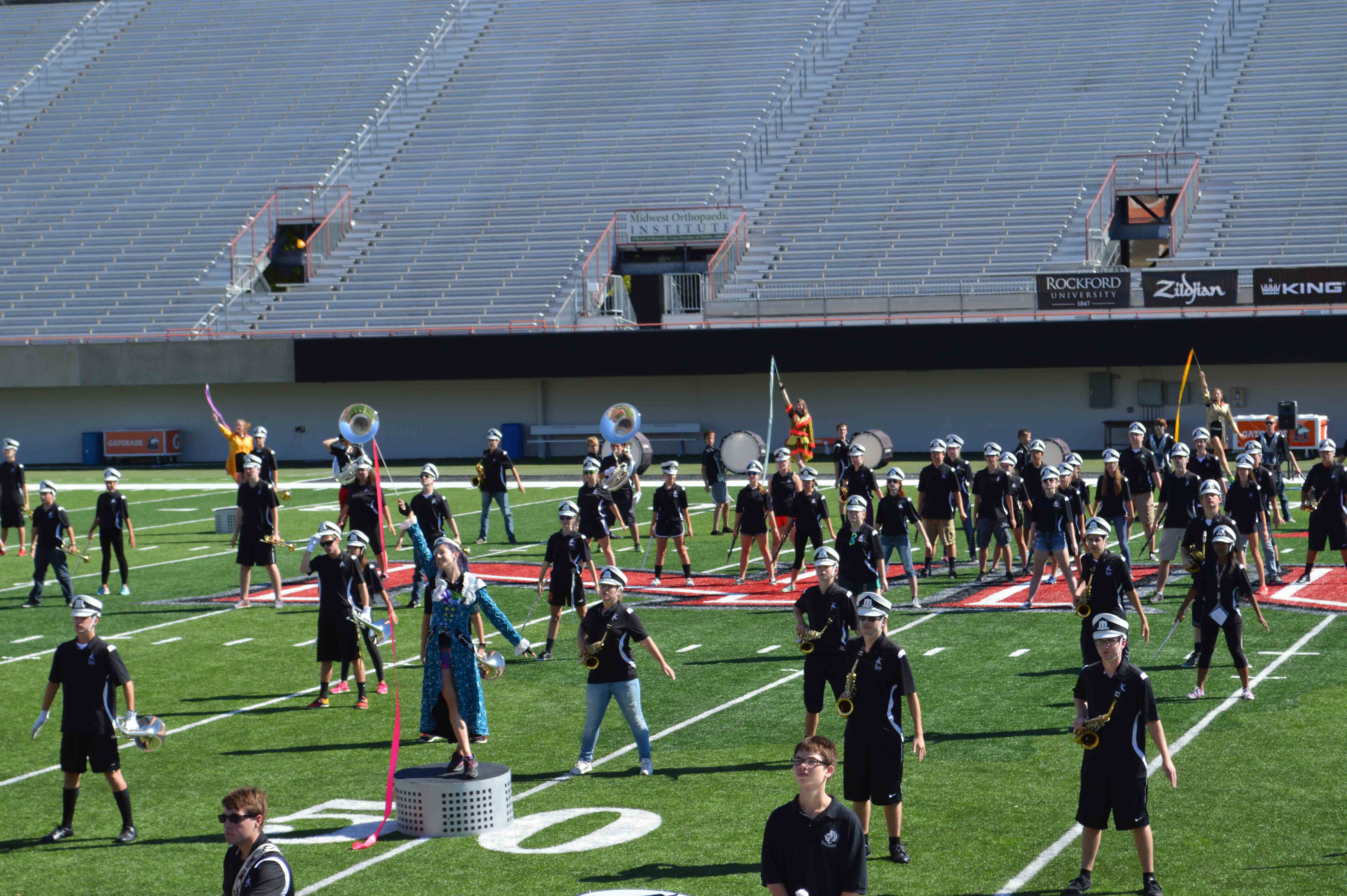 Knights Marching Band performs at NIU Kaneland Krier