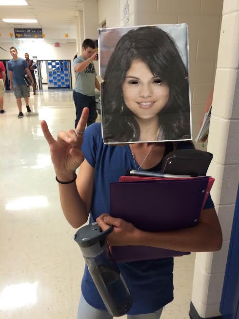 Sophomore Gabrielle Faletto as Selena Gomez on celebrity day.  