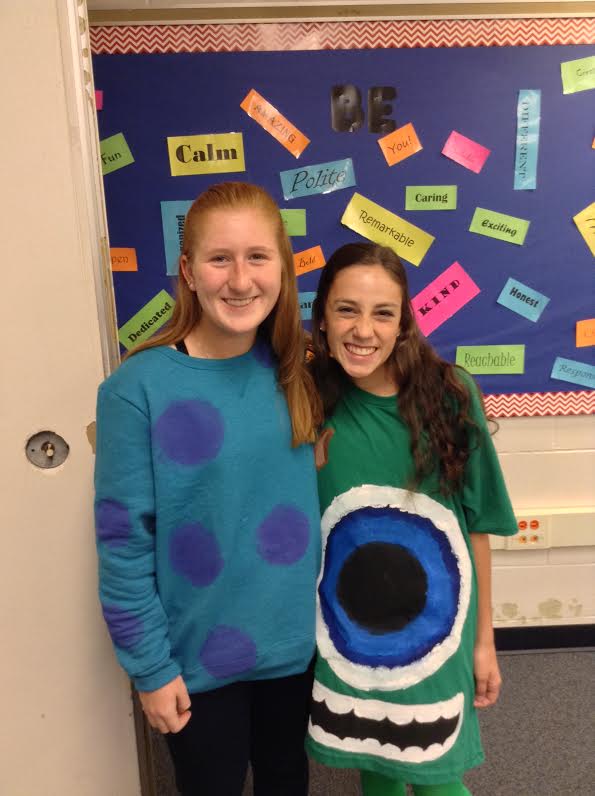 Sophomores Katie Biard and Gabrielle Faletto bring spirit to Kaneland all the way from Monsters University. 