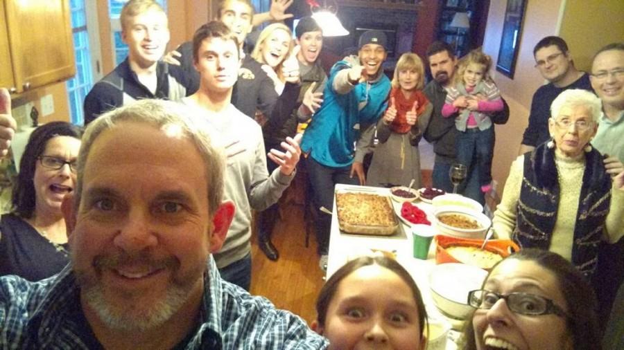 Counselor Andrew Franklin gets together with his friends and family during the holidays. 