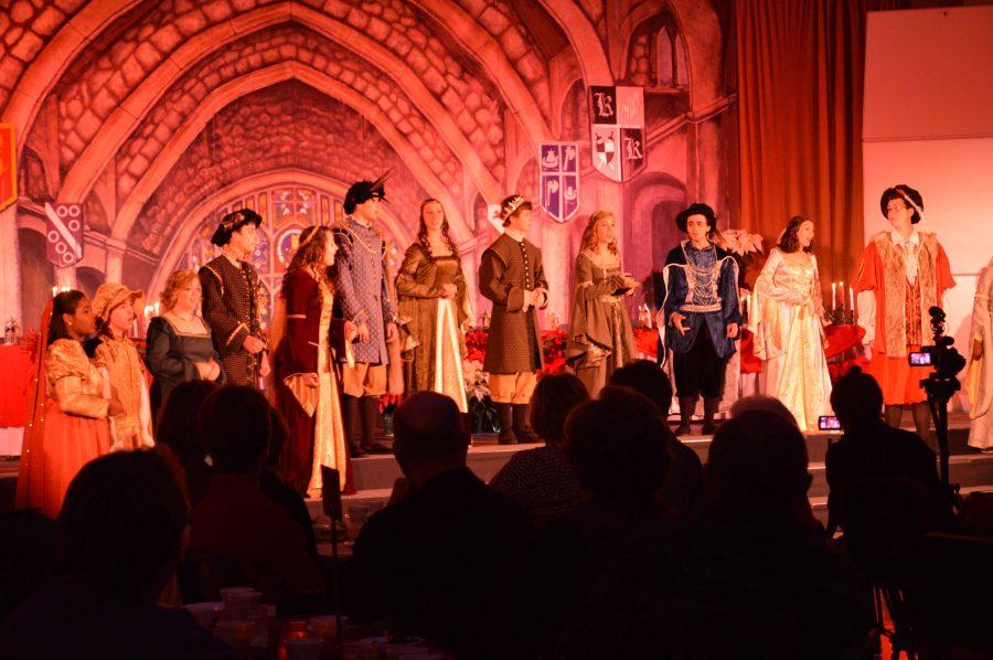 The Madrigals perform at the annual Madrigal dinner and sing traditional songs.