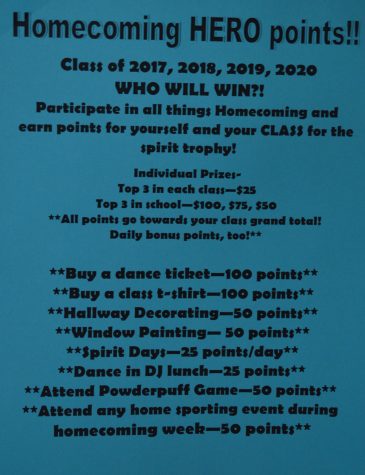 Homecoming events offer HERO points for students.
