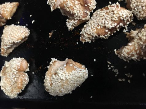 Lactose free sesame chicken bites