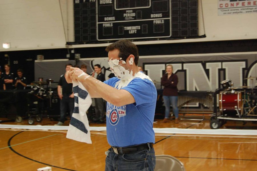 Kenneth Dentino pied in the face for charity