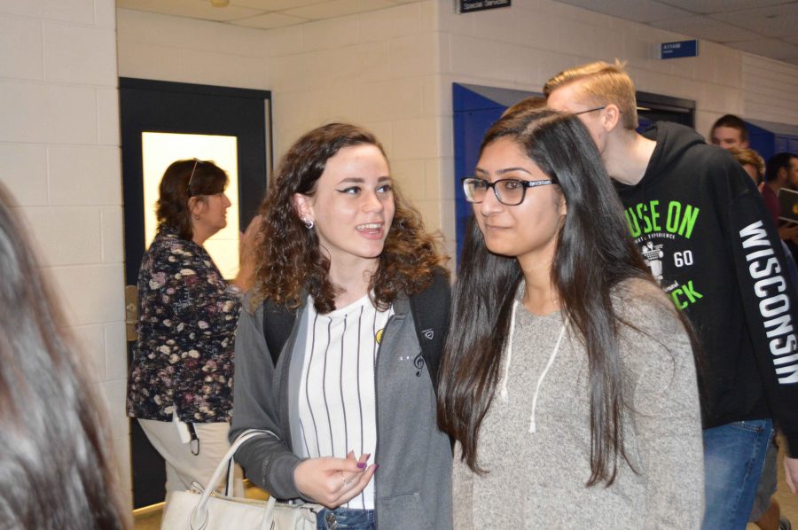 During Kaneland's Walk of Champions, the WYSE team is clapped out to go down to the University of Illinois for the state competition.