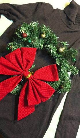 December 4: DIY ugly sweaters with a wreath
