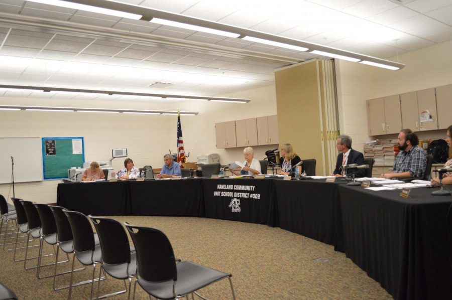 The board discusses recent changes being made to the East gym.