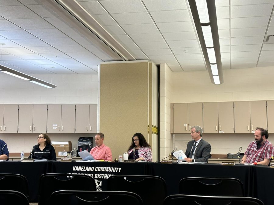 The board reviews the proposed additions to the student handbook for the 2023-24 school year. The handbook includes everyone from early childhood to twelfth grade.