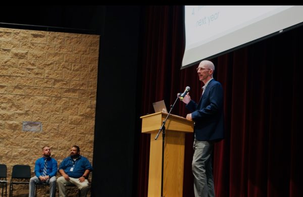 Assistant Principal Nathan Schroll discusses Kanelands plan to continue using standards-based grading for the remainder of the 2023-2024 school year. The Kaneland Board of Education has decided to retire standards-based grading after the school year ends.