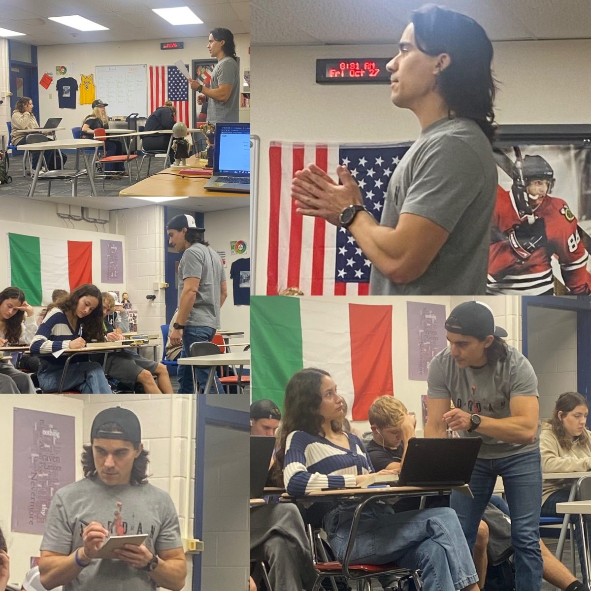 Michael Cimino teaches a senior level English class. He teaches two different English classes throughout the day, along with a Communication Studies class. 