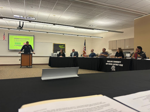 Athletics and Activities Director David Rohlman was recognized in the superintendent salute by Superintendent Dr. Todd Leden. The board thanked him for hosting the Larry Eddington Invitational on Sept. 21, 2024.