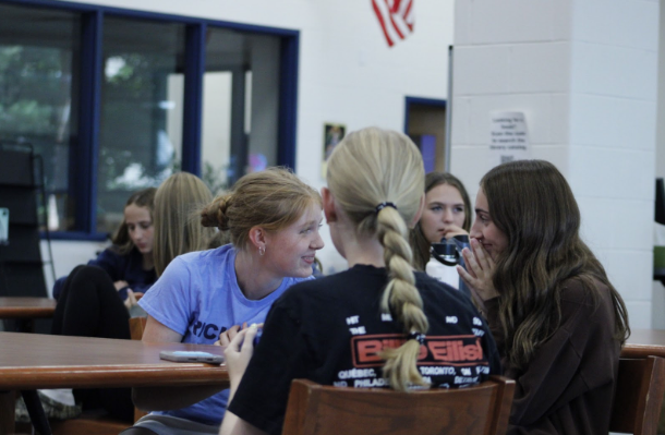 Student Council members collaborate on homecoming plans. 
